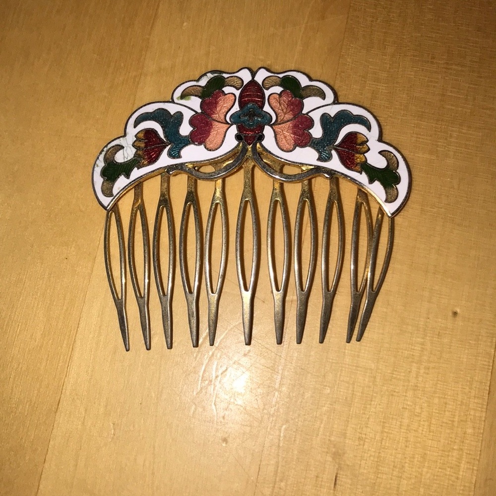 5/$15 Vintage Floral Hair Comb